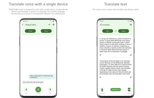 Translate voice with a single device
Translate text