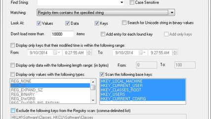 RegScanner screenshot 1