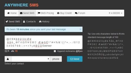 Anywhere SMS screenshot 1