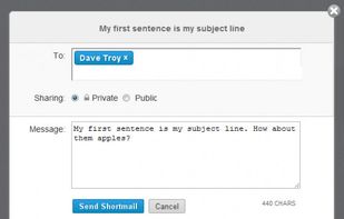 Shortmail screenshot 1