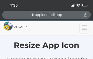 Screenshot showing how to select an icon for resizing.