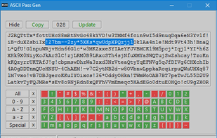 ASCII Pass Gen screenshot 1