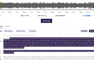 Select your best content easily using our transcription and content analysis capabilities!