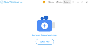 Bitwar Video Repair - Main Interface