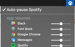 The menubar interface on a retina display.