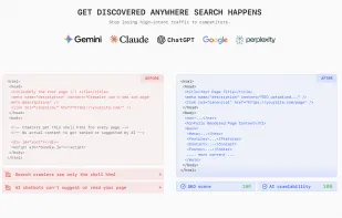 Difference between before and after integrating LovableHTML 