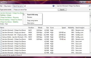 Search by lyrics