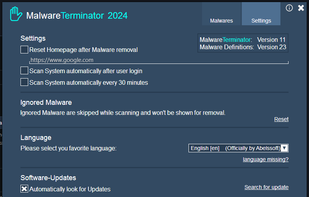 MalwareTerminator screenshot 1