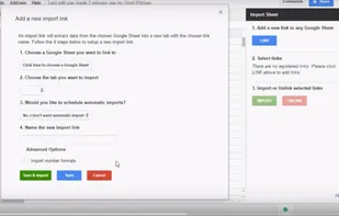 Import Sheet screenshot 1