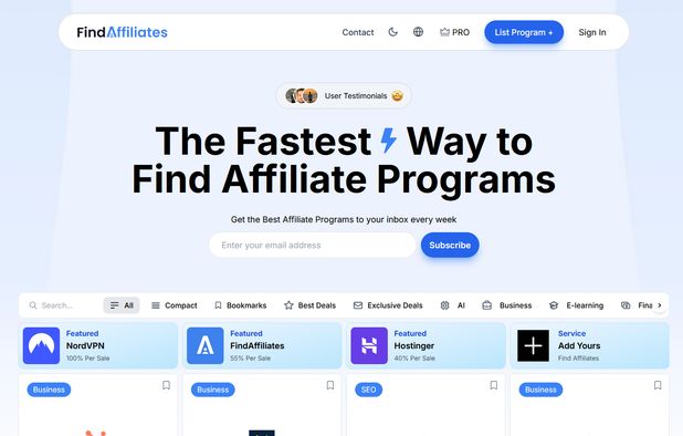 FindAffiliates screenshot 1