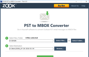 ZOOK PST to MBOX Converter screenshot 1