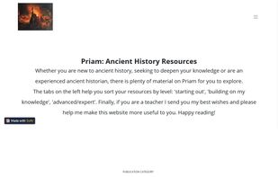 Resources page on Priam main site.
https://priam.softr.io/ancient-history-resources