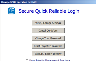 SQRL by Steve Gibson screenshot 1