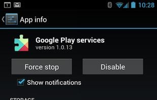 Google Play Services screenshot 1