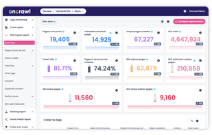 Oncrawl screenshot 1