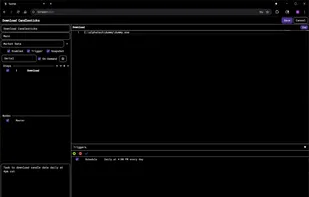 Edit tasks by defining steps and adding triggers.
