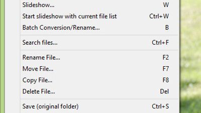 File menu