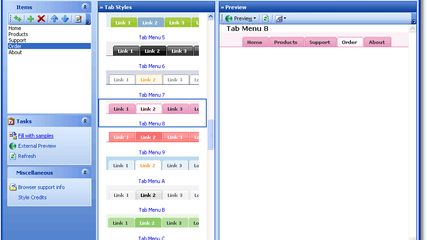 CSS Tab Designer screenshot 1