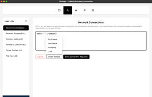 compose bulk network connection request