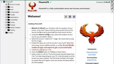 PhoenixPE screenshot 1