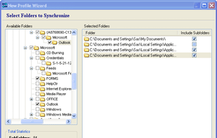 Select Folders to Backup/Synchronize