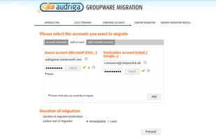 Step 2: Provide account credentials 