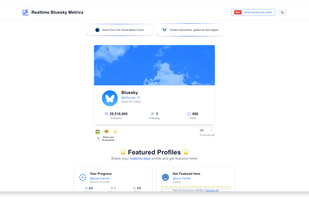 Realtime Bluesky Metrics screenshot 1