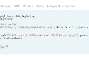 BlazingSQL screenshot 1