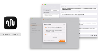 Spokenly 2.10.0 adds transcription editing, offline privacy mode, and AI features image