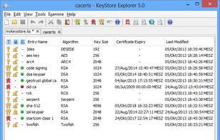KeyStore Explorer screenshot 1