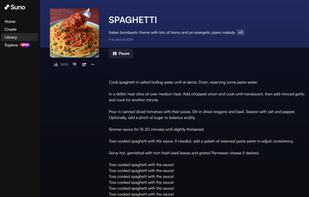 Suno AI screenshot 2