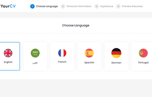 cv maker available in 6 languages