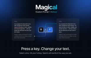 Set your own magic hotkeys (select text ? press key ? text changes based on your prompt)