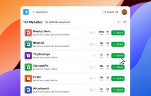Launch List websites