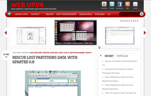 WebUpd8 screenshot 1