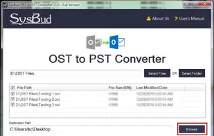 SysBud OST to PST Converter screenshot 2