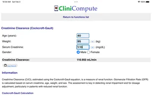 CliniCompute Medical Calculator screenshot 1
