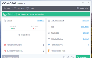 Main window in advanced view