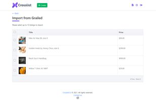 Crosslist screenshot 2