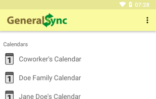 GeneralSync App on Android phone, initial dashboard screen.