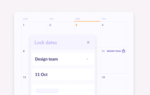 Lock dates for when you need your team with you
