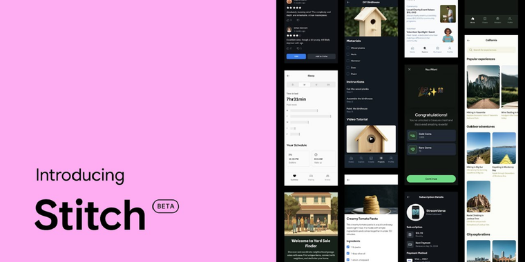Google launches Stitch, a new AI app builder for UI design and frontend code image