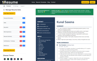 AI Resume Builder in action