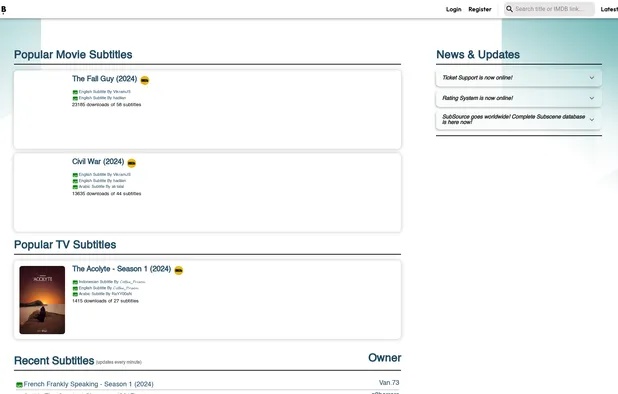 SubSource: Download subtitles for your movies and Tv shows! | AlternativeTo