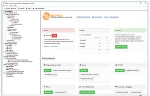 Dashboard (startup screen)
