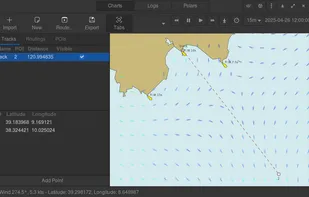 GWeatherRouting screenshot 1
