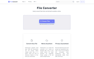 FreeConvert screenshot 1