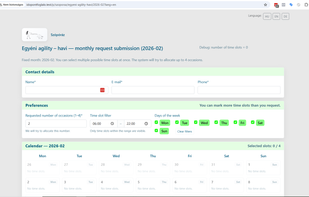 Monthly Batch Allocator submit form
