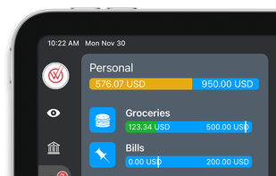 Stay on top of your spending and easily achieve your saving goals. MoneyWiz offers both income & expense based budgets with automatic detection of new transactions based on categories or tags. You can easily rebalance the budgets at any time by moving money from one budget to another. The built-in budget progress view shows you exactly where you are vs where you should be.