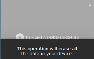 Pardus Image Writer screenshot 2